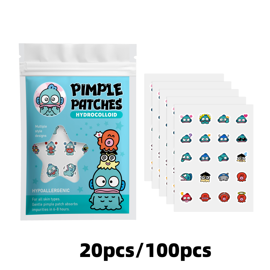 Hydrocolloid Pimple Patch - 100/20 STUKS Schattige Clownvis Hydrocolloïde Puistpleisters,