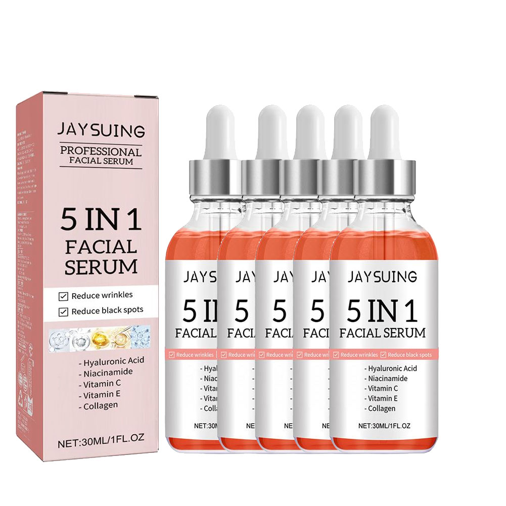 Hyaluronic Acid Facial Serum - 5-in-1 vitamine C & hyaluronzuur gezichtserum,