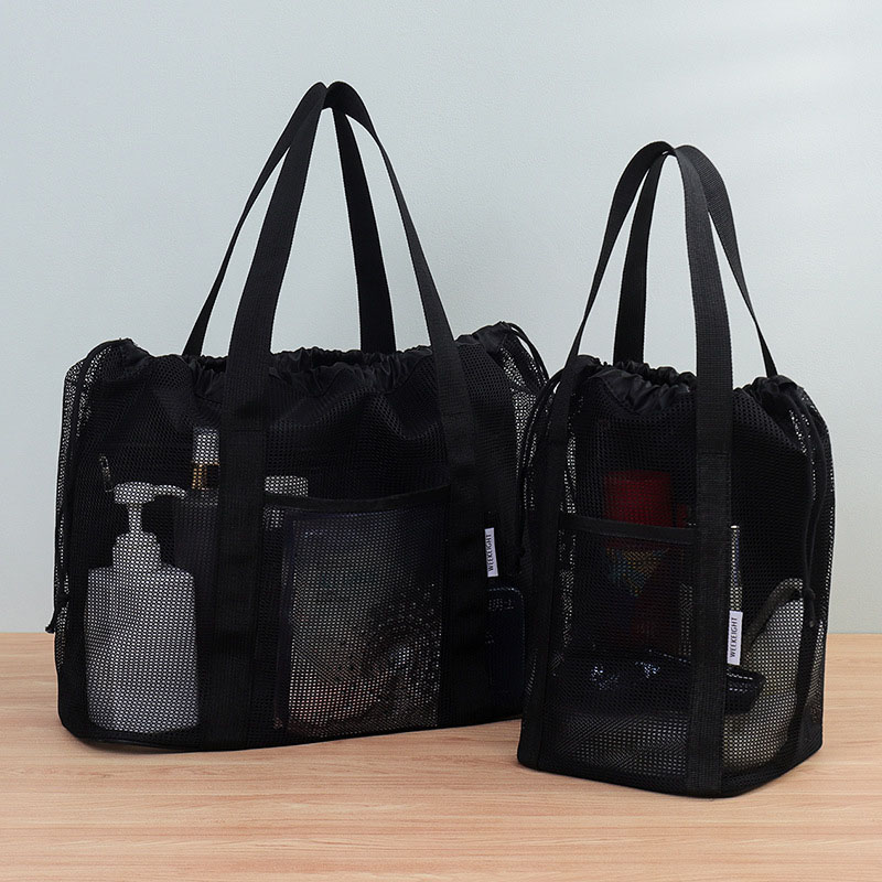 Grote strandtas met afwatering - Makeup recensie en prijs